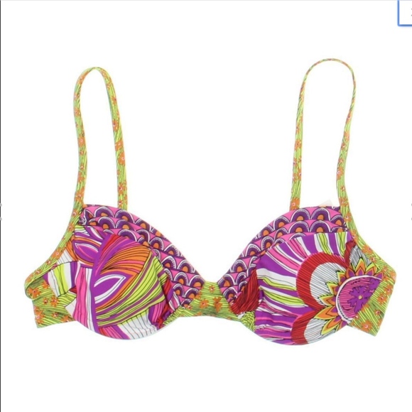 NWT 2PC Trina Turk [ 4 ] Amazonia Underwire Bikini Top & Tie Bikini‎ Bottom - Picture 5 of 10
